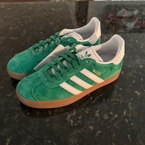 NWT Adidas Green Gum Gazelles